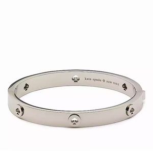 Kate Spade Spot the Spade hinged silver bracelet